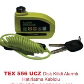 TEX 557 UCZ Disk Kilidi Alarmlı Hatırlatma Kablosu