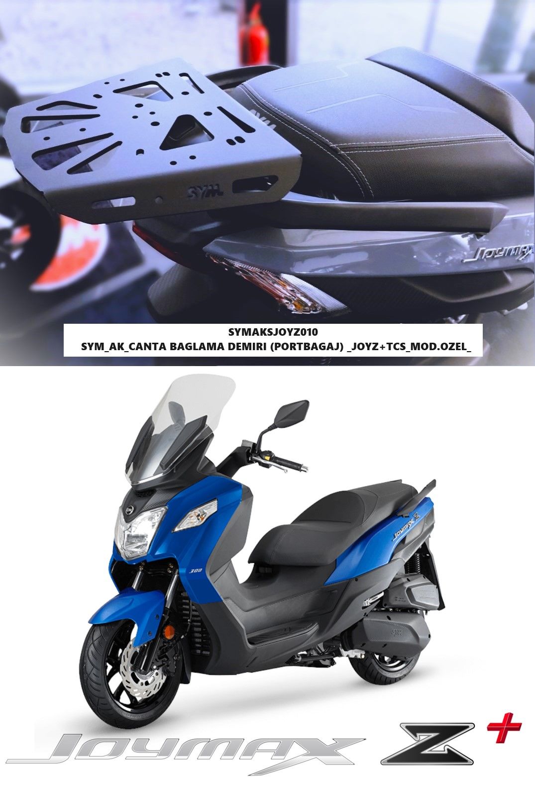 SYM Arka Çanta Bağlama Demiri Aparatı - Joymax Z+ - ADX300