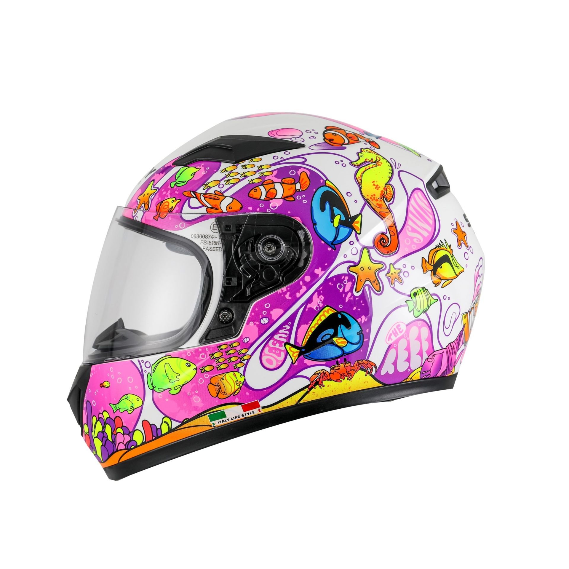 Sway 815K Çocuk Kask Ocean White Pink  XL