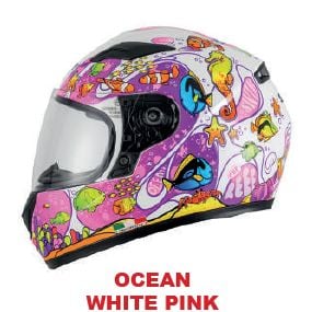 Sway 815K Çocuk Kask Ocean White Blue XL