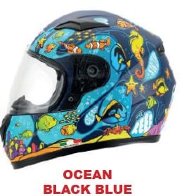 Sway 815 Çocuk Kask Ocean  Black Blue XL